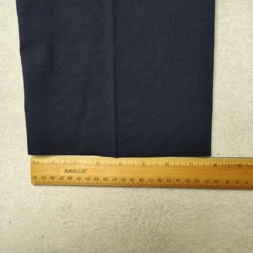 Banana Republic Pants Mens 33x34 Blue Slim Flat Front Dress Marzotto Wool Suit